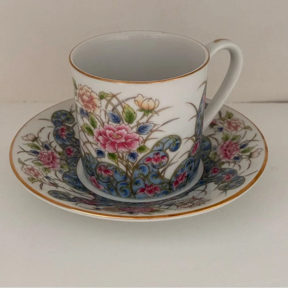 NWT Vintage Laudel for Macy’s Porcelain Made in Japan Demitasse Tea Cup/Saucer